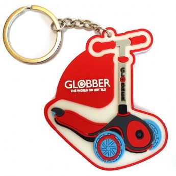 Брелок для ключей GLOBBER в форме самоката, красный