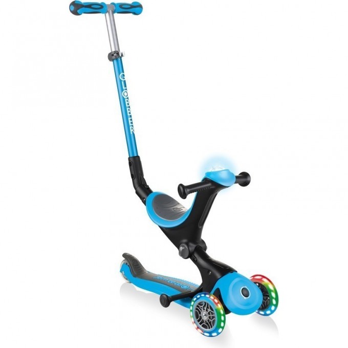 Самокат GLOBBER GO UP DELUXE PLAY LIGHTS Голубой 648-101 Самокат GLOBBER GO UP DELUXE PLAY LIGHTS Голубой 648-101