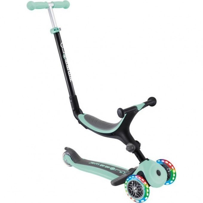 Самокат GLOBBER GO UP FOLDABLE LIGHTS Мятный 643-206 Самокат GLOBBER GO UP FOLDABLE LIGHTS Мятный 643-206