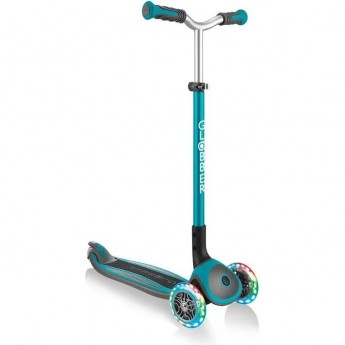 Самокат GLOBBER MASTER LIGHTS, складной Бирюзовый