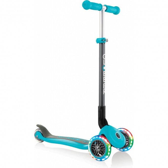 Самокат GLOBBER PRIMO FOLDABLE LIGHTS Бирюзовый 432-105-2 Самокат GLOBBER PRIMO FOLDABLE LIGHTS Бирюзовый 432-105-2