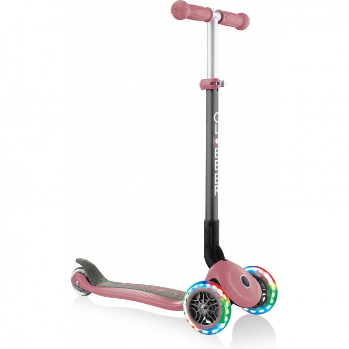 Самокат GLOBBER PRIMO FOLDABLE LIGHTS Пастельно-розовый 432-210-2 Самокат GLOBBER PRIMO FOLDABLE LIGHTS Пастельно-розовый 432-210-2