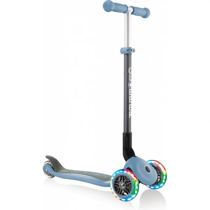Самокат GLOBBER PRIMO FOLDABLE LIGHTS Пастельно-синий 432-200-2 Самокат GLOBBER PRIMO FOLDABLE LIGHTS Пастельно-синий 432-200-2