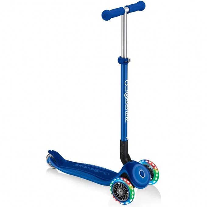 Самокат GLOBBER PRIMO FOLDABLE PLUS LIGHTS Синий 439-100 Самокат GLOBBER PRIMO FOLDABLE PLUS LIGHTS Синий 439-100