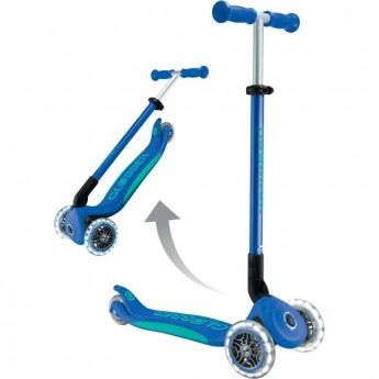Самокат GLOBBER PRIMO FOLDABLE PLUS LIGHTS V2 Синий