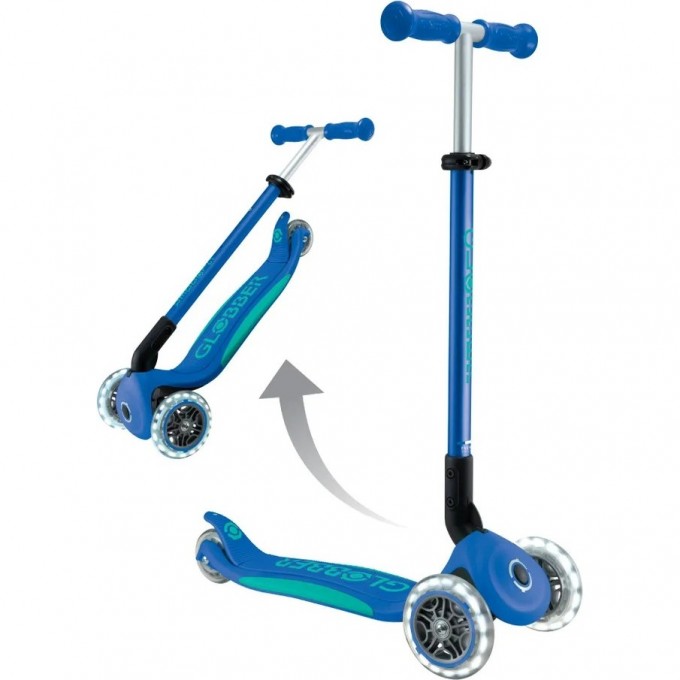 Самокат GLOBBER PRIMO FOLDABLE PLUS LIGHTS V2 Синий 439-600-2 Самокат GLOBBER PRIMO FOLDABLE PLUS LIGHTS V2 Синий 439-600-2