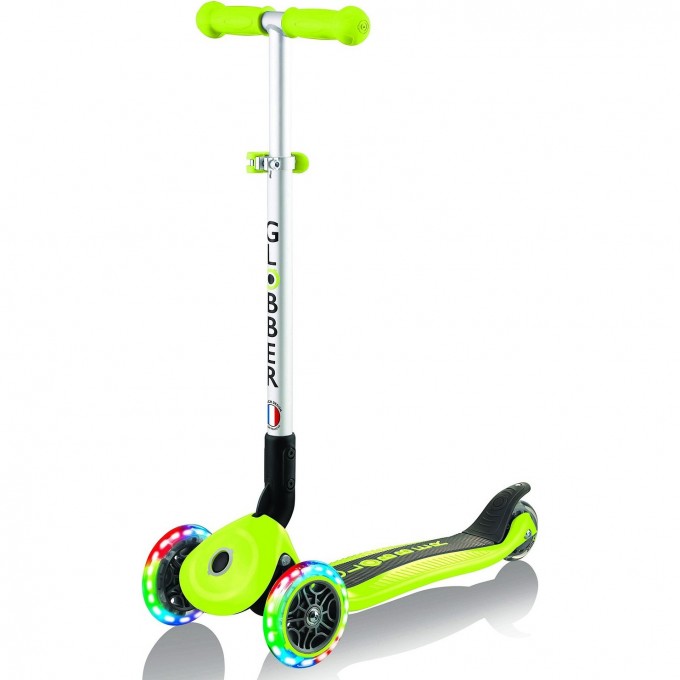 Самокат GLOBBER PRIMO FOLDABLE PLUS LIGHTS Зеленый 439-107 Самокат GLOBBER PRIMO FOLDABLE PLUS LIGHTS Зеленый 439-107