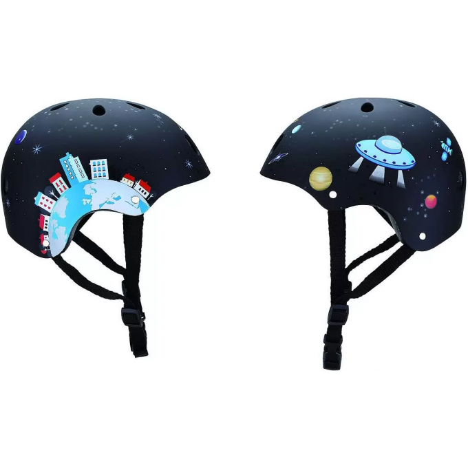 Шлем GLOBBER PRINTED JUNIOR XXS/XS (48-51см) Черный 504-006 Шлем GLOBBER PRINTED JUNIOR XXS/XS (48-51см) Черный 504-006