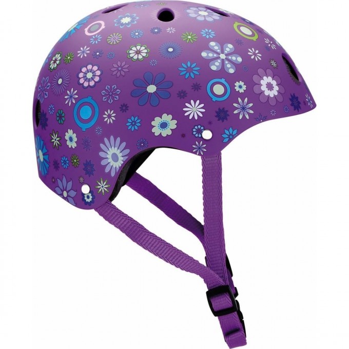 Шлем GLOBBER PRINTED JUNIOR XXS/XS (48-51см) Фиолетовый 504-004 Шлем GLOBBER PRINTED JUNIOR XXS/XS (48-51см) Фиолетовый 504-004