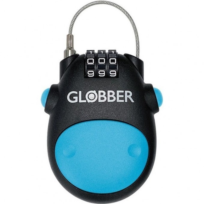 Замок-трос GLOBBER LOCK Голубой 532-101 Замок-трос GLOBBER LOCK Голубой 532-101